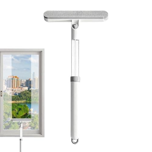 Image of Squeegee For Window Cleaning, Double-sided Window Screen Cleaning Brush, Extendable Dust Removal, Glass Cleaner Squeegee For Shower Bathroom Door Tile Wall Windshield Home Bedroom Car
