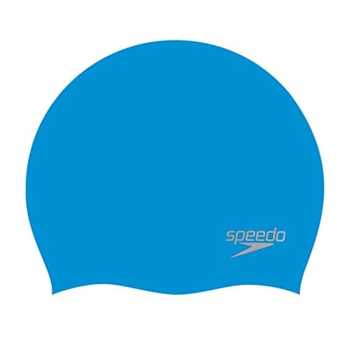 Image of Speedo Unisex-Adult Plain Moulded Silicone Swimming Cap | Swim Essentials | Hair Protection Training Aids