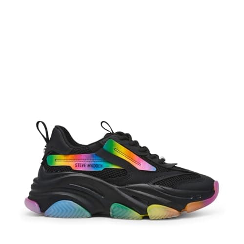 Image of Steve Madden Women's Possession Sneaker, Black, 6 UK