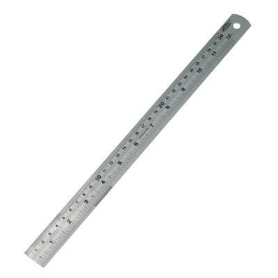 Image of Heavy Duty Steel Ruler Rule - 150Mm Long - Builder Diy Hand Tool by Silverline