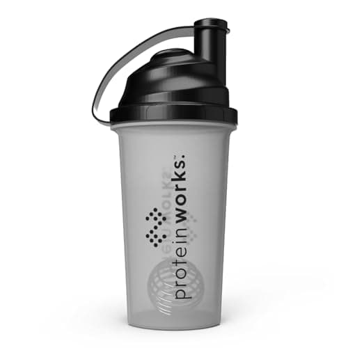 Image of Protein Works | Extreme 360 Protein Shaker Bottle, Clear 700ml Bottle with Wire Mesh Mix Ball, Leak-Proof & Durable, Screw Top Lid, Secure Lock Closure, Easy Reference Measuring Guide