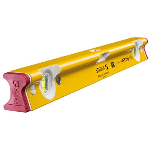 Image of Stabila 18371 R-Type Spirit Level 3 Vial 61cm (24in) 60cm, Yellow/Black