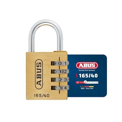 Image of ABUS Combination Lock 165/40 - Brass Padlock - with Individually Adjustable Combination Code - Suitcase/Locker - ABUS Security Level 4