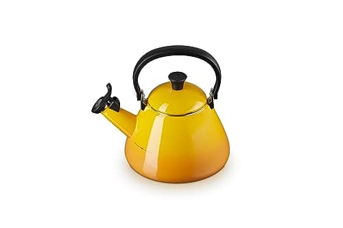 Image of Le Creuset Kone Stove-Top Kettle with Whistle, Suitable for All Hob Types Including Induction, Enamelled Steel, Capacity, 1.6 L, Nectar, 40101026720000