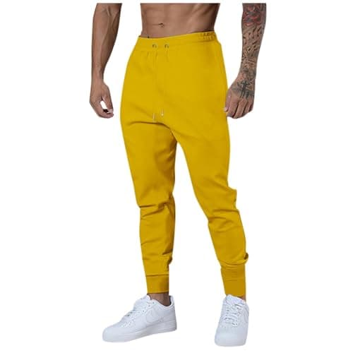 Image of Sweatpants Men's Tracksuit Bottoms, Sports Trousers, Athletic, Running Trousers, Joggers, Training Trousers, Casual Jogging Bottoms, Trousers with Pockets, Pocket, Compatible with Motorcycle Rear
