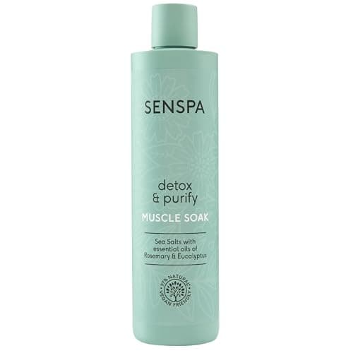 Image of SenSpa Detox & Purify Muscle Soak – Dead Sea Salt Soak – Post Workout Recovery – Essential Oil Blend – Tension Easing/Vegan Muscle Relief for Bath – Natural Formula – 300ml