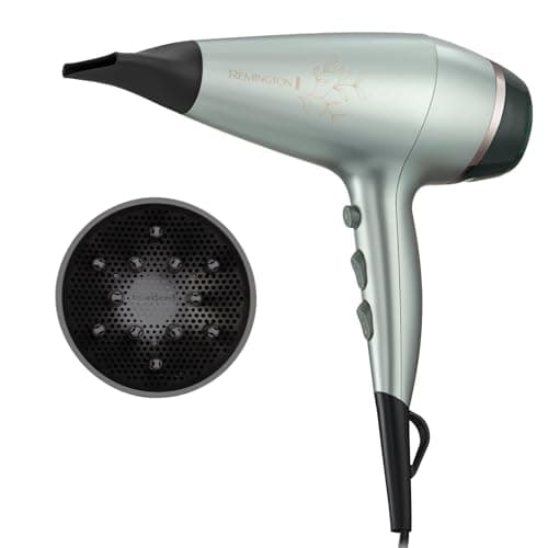 Image of Remington Hair Dryer, Botanical Micro-Conditioner Infused Hairdryer with Diffuser, Powerful 2300W Hairdryer, BotaniCare Technology, Ionic Frizz-Control, Salon Quality Long-Life Motor