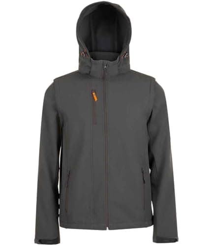 Image of COOZO Unisex Classic Transformer Pro Soft Shell Jacket - Charcoal - XS