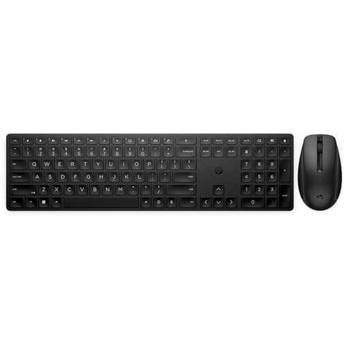 Image of HP 650 Programmable Wireless Keyboard & Mouse Set | 20+ customisable keys and mouse sensitivity | 20+ months battery | Multi-surface use | 60% recycled materials | 4 batteries and nano dongle | Black