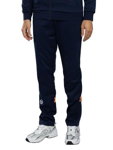 Image of Sergio Tacchini Men's Orion Track Joggers, Maritime Blue/Orange Pepper, Maritime Blue/Orange Pepper, M