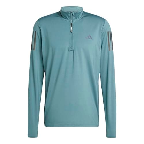 Image of adidas Men's Own the Run Half-Zip Jacket, preloved teal, XL
