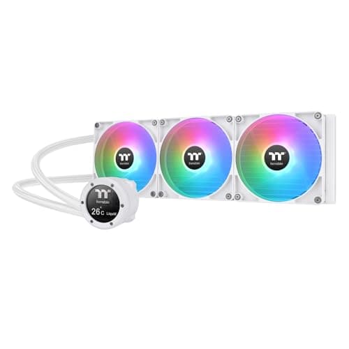 Image of Thermaltake TH420 V2 Ultra ARGB Sync/AlO Liquid Cooler/ARGB Fan 140 * 3/PWM 500~1800rpm/Water Block 2.1" LCD/White, CL-W407-PL14SW-A