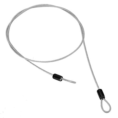 Image of Stainless Steel Lock Cable with Looped Ends - 39.4in Security Cable for Bags, Suitcases, Luggage & Bicycles (Silver)
