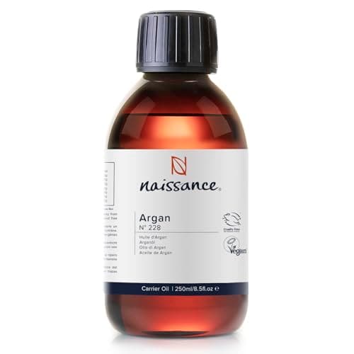 Image of Naissance Argan Oil (No. 228) 225ml - Natural Growth Hair Mask, Anti-Ageing, Antioxidant - Moisturiser for Face, Skin, Beard Cuticles and Hands