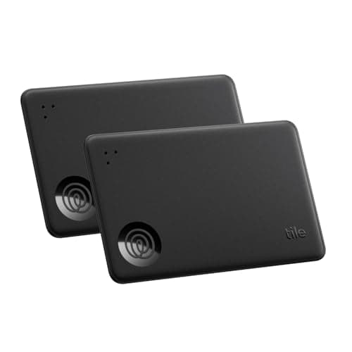 Image of Tile by Life360 Slim - Wallet Finder, Bluetooth Tracker and Item Locator for Luggage Tags, Passports and More, Both iOS and Android Compatible, Phone Finder, Pack of 2 (Black)