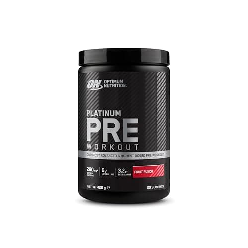 Image of Optimum Nutrition ON Platinum Pre Workout Advanced with l-Citrulline, Beta-Alanine and Caffeine, Fruit Punch, 20 Servings, 420 g
