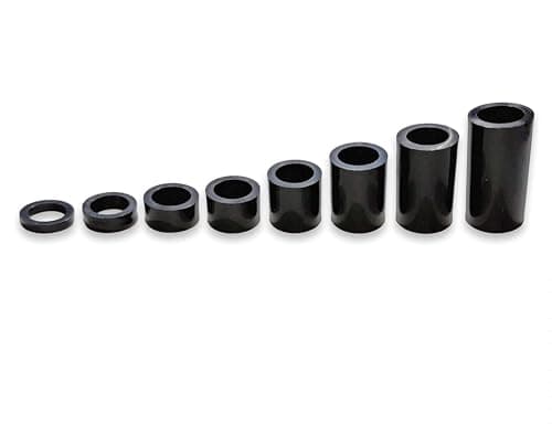 Image of Black Nylon Spacers Plastic Standoff Washers (Pack of 12) (M2 / M2.5, 3mm)
