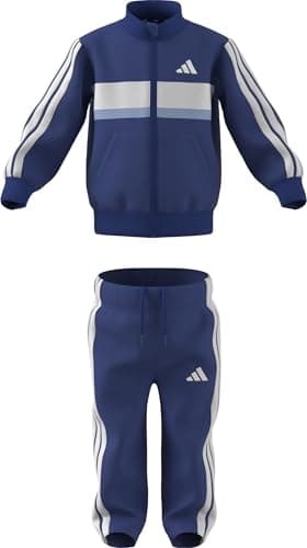 Image of adidas UNISEX KIDS SEASONAL ESSENTIALS TIBERIO 3 STRIPES TRICOT TRACKSUIT 3-4Y