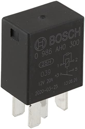 Image of Bosch 0986AH0300 Mini Relay 12V 20A, IP5K4, Operating Temperature from -40 Degree to 85 Degree C, 4 Pin Relay