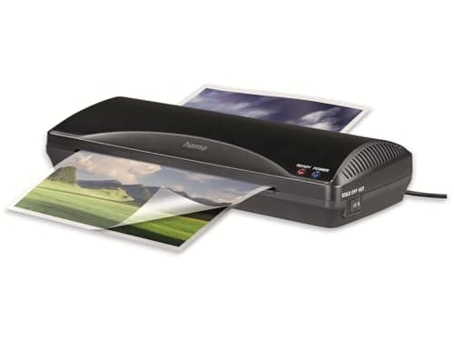 Image of Hama A4 Laminator Plus Laminating Pouches A4, Mini Laminator Set Including Film for Laminator, Plasticiser Machine for Cold and Hot Lamination 80 to 125 Microns