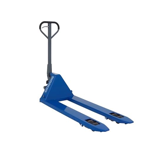 Image of BiGDUG Deluxe Wide Pallet Truck - 3000kg Capacity - Fork Size 680w x 1150d mm - Quick Lift - Euro Pallets - Silent Roll – Blue