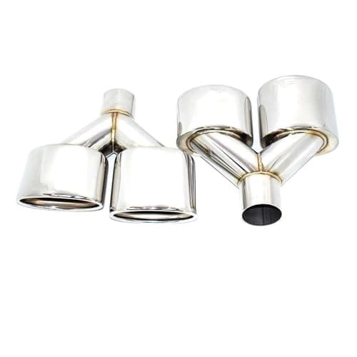 Image of Dual Exhaust Pipes For Mercedes For Benz C-Class W204 E-Class W212 W211 S-Class W221 Exhaust Pipe Stainless Steel Black For AMG Muffler Tip(Y Silver 265)