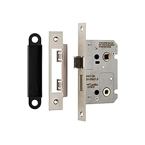 Image of Eurospec Easi-T Bathroom Lock BAE5025SN Satin Nickel, 64 mm width