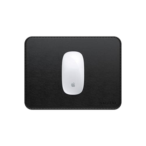 Image of Satechi Synthetic Material (PU) Mouse Pad - Ergonomic Mousemat, Reversible, Scratch and Water Resistant, Easy to Clean - Desk Mouse Pad for Office and Home, 24.9 x 19.1 x 0.4 cm – Black