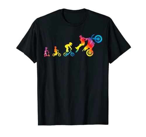 Image of Motocross Evolution - Kick Scooter Kids Bike BMX Dirt Bike T-Shirt