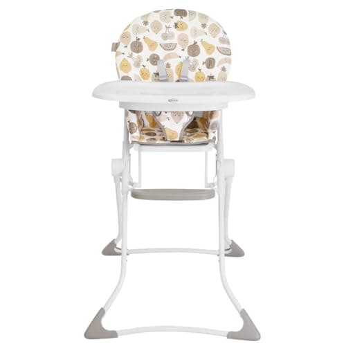 Image of Graco MiniLite Highchair with Ultra-Compact fold, Lightweight at only 4.7kg and freestanding fold, Fruitella Fashion