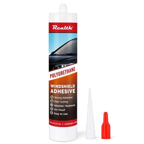 Image of Realth Windscreen Bonding Adhesive | Black Sealant 300ml | High Bond | Fast Curing Formula | for Car Truck Van Bus Glass Glue