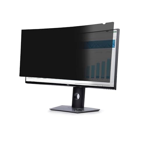 Image of StarTech.com Privacy Screen For Dell P3424WE Curved 21:9 Monitor, Double-Sided Filter, Computer Screen Protector, TAA