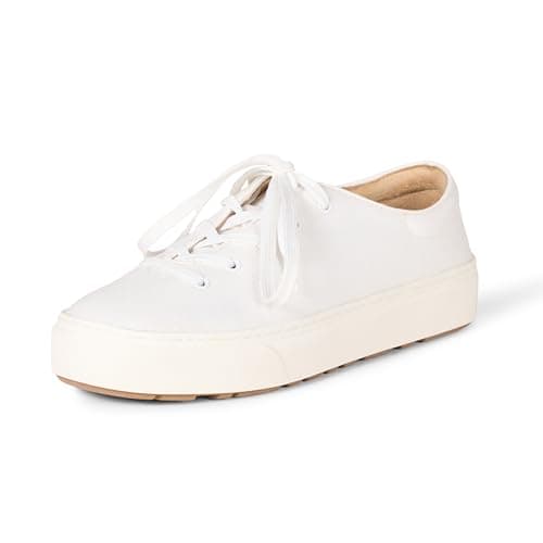 Image of Amazon Essentials Women's Comfortable Lace Up Trainers, White, 4.5 UK