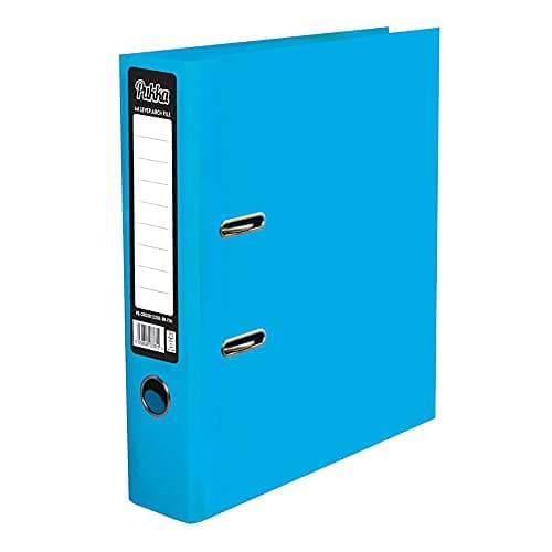 Image of ED 5 x Pukka A4 Glossy 2-Ring Lever Arch File School Work Office 75mm Spine File Organiser (Blue)