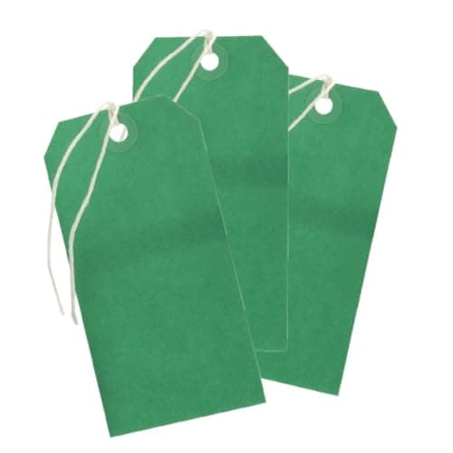 Image of Q-Connect KF01624 Strung Tag 120x60mm - Green (Pack of 1000)
