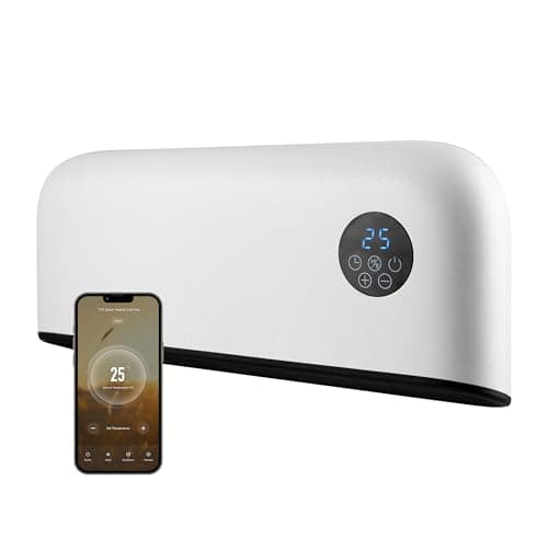 Image of TCP Smart Down Flow Ceramic Heater 2000w App & Remote Control, WiFi, IP22 Bathroom, Office, Commercial, Works with Alexa, Google Home & Siri Shortcuts, 2 Heat Modes, Quiet, Timer, Smart Schedules
