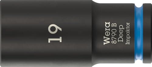 Image of Wera 8790 B Impaktor Deep Socket with 3/8" Drive, 19 mm - 05005560001