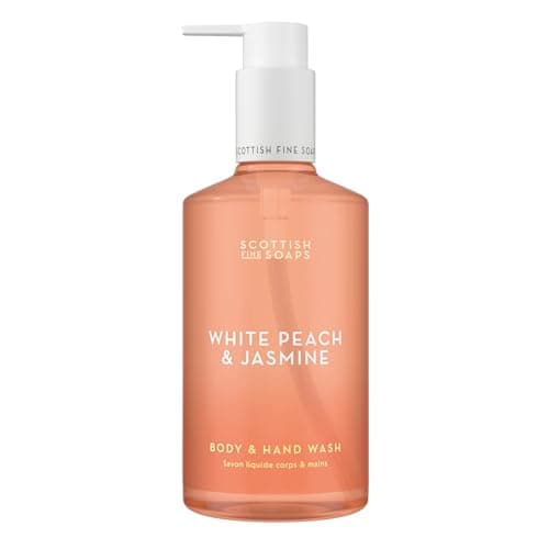Image of Scottish Fine Soaps White Peach & Jasmine Body & Hand Wash 300ml - Gentle Cleanser with AHAs PHAs and Panthenol