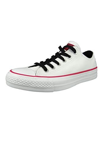 Image of Converse Unisex Kids CTAS Ox Fitness Shoes, Multicolour (White/Pink Pop/White 102), 5 UK