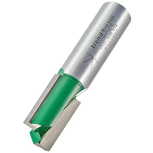 Image of Trend CraftPro Straight Two Flute Router Cutter Bit, 1/2 Inch Shank, 15mm Cut Diameter & 25mm Cut Length, Tungsten Carbide Tipped, C024AX1/2TC