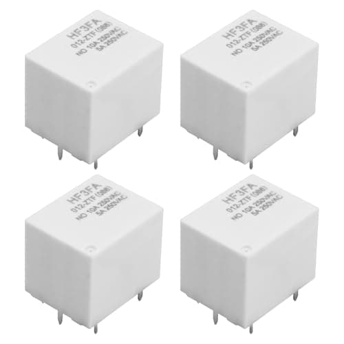 Image of OTOTEC 4pcs HF3FA 012-ZTF Small Power Relay 5pin Power Relay DC 12V 10A 250V Suitable for Home Automation Industrial Control Safety System