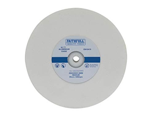 Image of Faithfull FAIGW20025WG 200 x 25mm Medium General Purpose Grinding Wheel - White