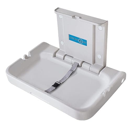 Image of modunful Baby Changing Unit with Sign, Wall Mounted Foldable Diaper Changing Stations, Wall Mounted Fold Down Baby Diaper Changing Table for Commercial Restrooms