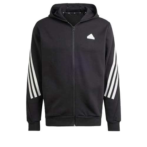 Image of adidas Future Icons 3-Stripes Full Zip Hoodie Black