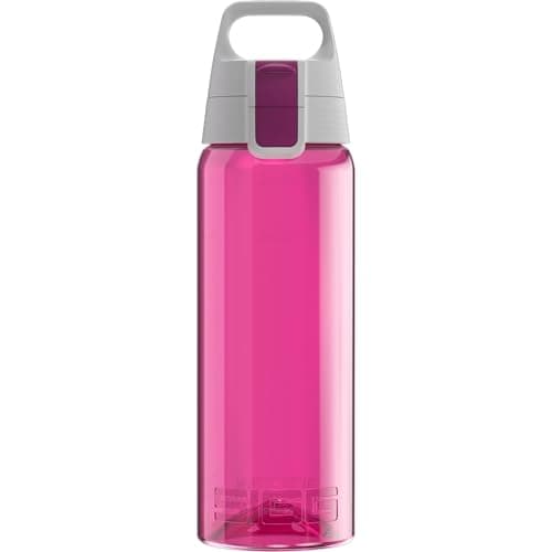 Image of Sigg - Tritan Water Bottle - Total Color ONE Berry - Suitable For Carbonated Beverages - Dishwasher Safe - Leakproof - Featherweight BPA Free - 0.6L