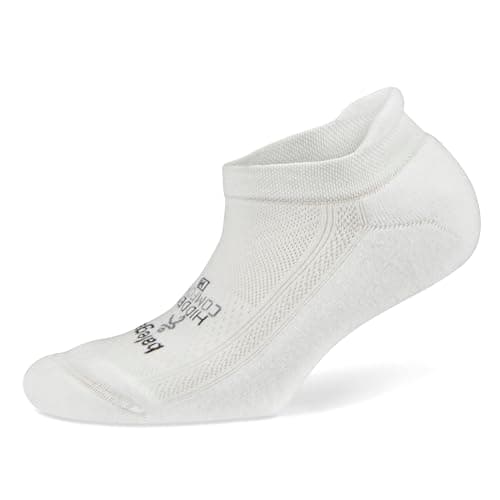 Image of Balega Hidden Comfort No Show Socks, Ultimate Moisture-Wicking Performance, Ergonomic Fit, Cushioned Support, Breathable Design, Ideal for Running and Daily Wear - White, Medium (UK Size 7-9)
