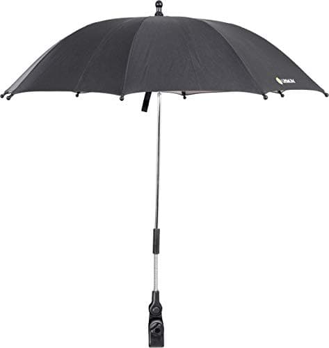 Image of LittleLife Baby Sun Parasol UPF50+ | Universal Pushchair & Buggy Umbrella, Adjustable 360° Shade for Safe Summer Walks, Black