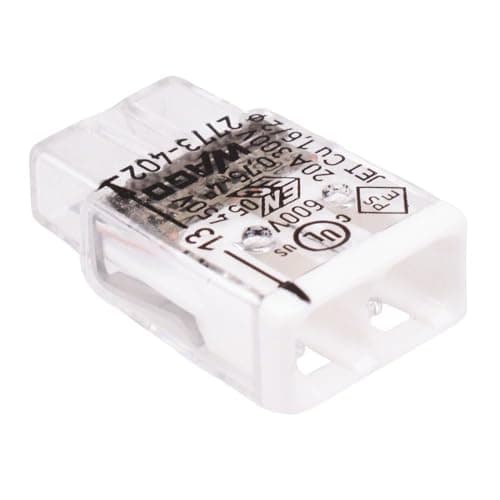 Image of 2773-402 WAGO White Compact 2 Way Push Wire Connector 32A (Pack of 25)