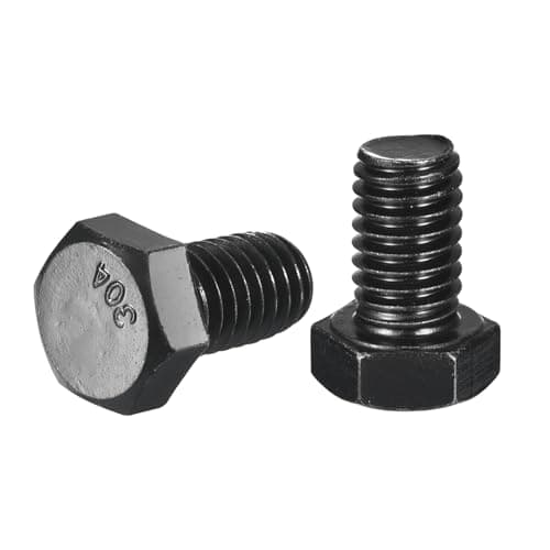 Image of sourcing map 5Pcs 3/8-16 x 1/2" Hex Head Bolts, 304 Stainless Steel Fully Threaded Hex Head Screw, Black Oxide Finish, Hex Bolts for Construction, Machinery Manufacturing, Black