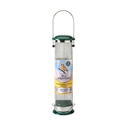 Image of Peckish 60053033 All Weather Sunflower Heart Metal Bird Feeder, Large, Blue,Black
